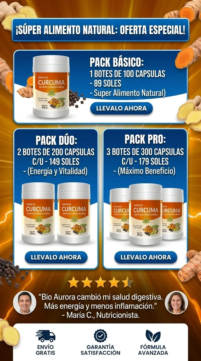 Cúrcuma Complex con Jengibre y Pimienta Negra – Antiinflamatorio Natural