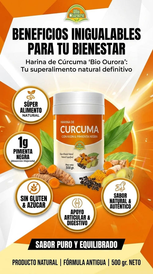 Harina de Cúrcuma beneficios inigualables