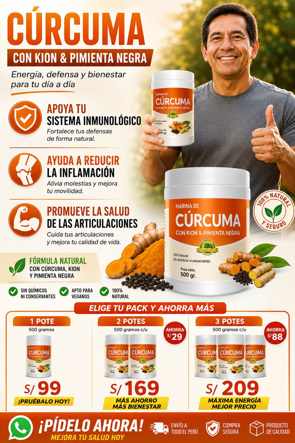 Cúrcuma elige tu pack 1, 2 o 3 potes