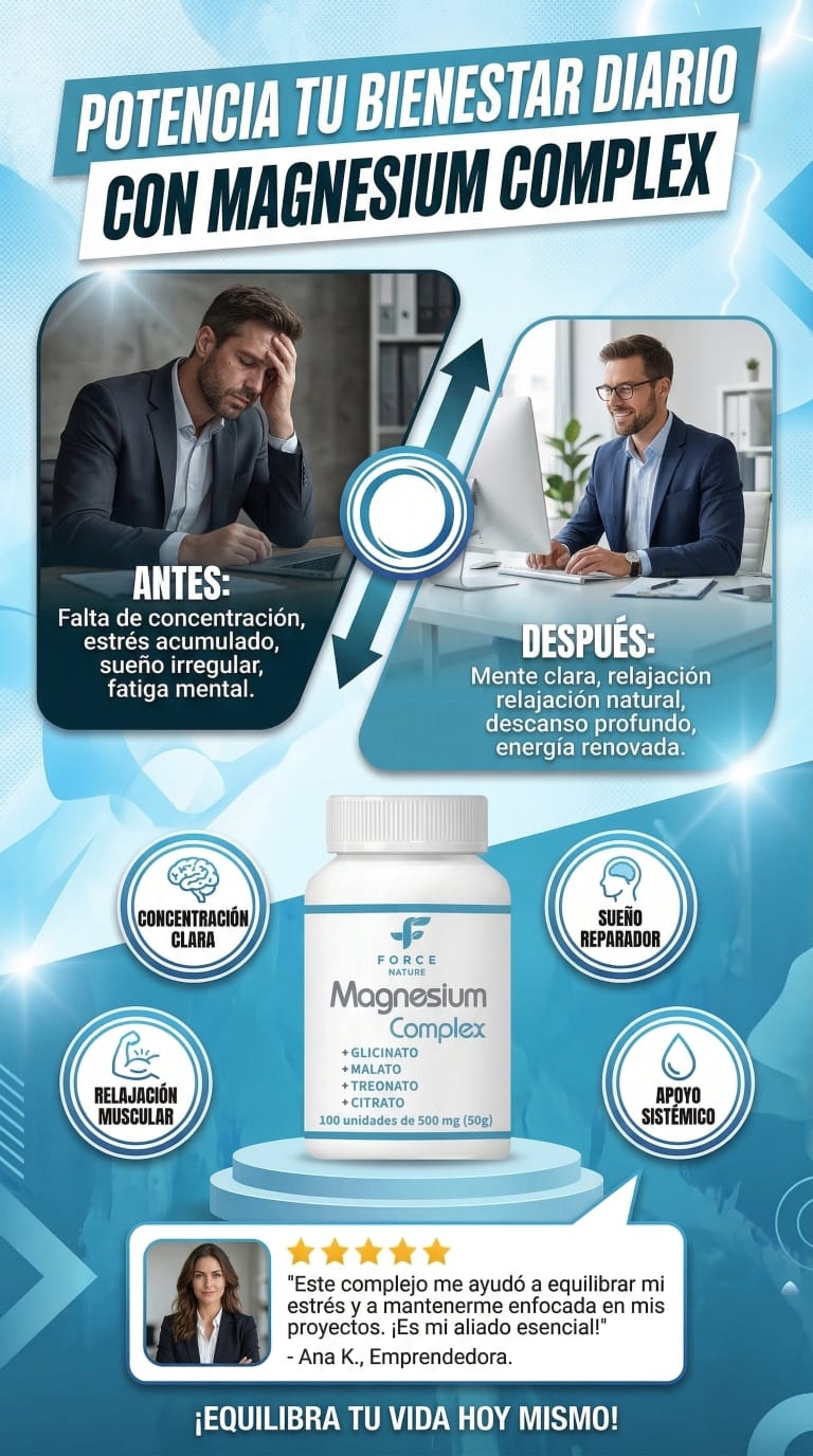 Magnesio Complex – Relájate, Duerme Mejor y Reduce Calambres