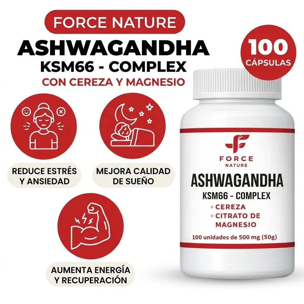 Ashwagandha KSM-66 Complex – Reduce el Estrés y Mejora tu Energía