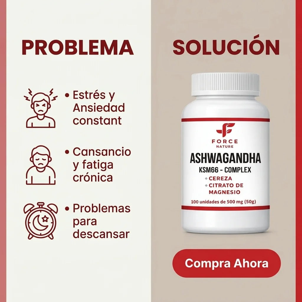 Ashwagandha KSM-66 Complex – Reduce el Estrés y Mejora tu Energía